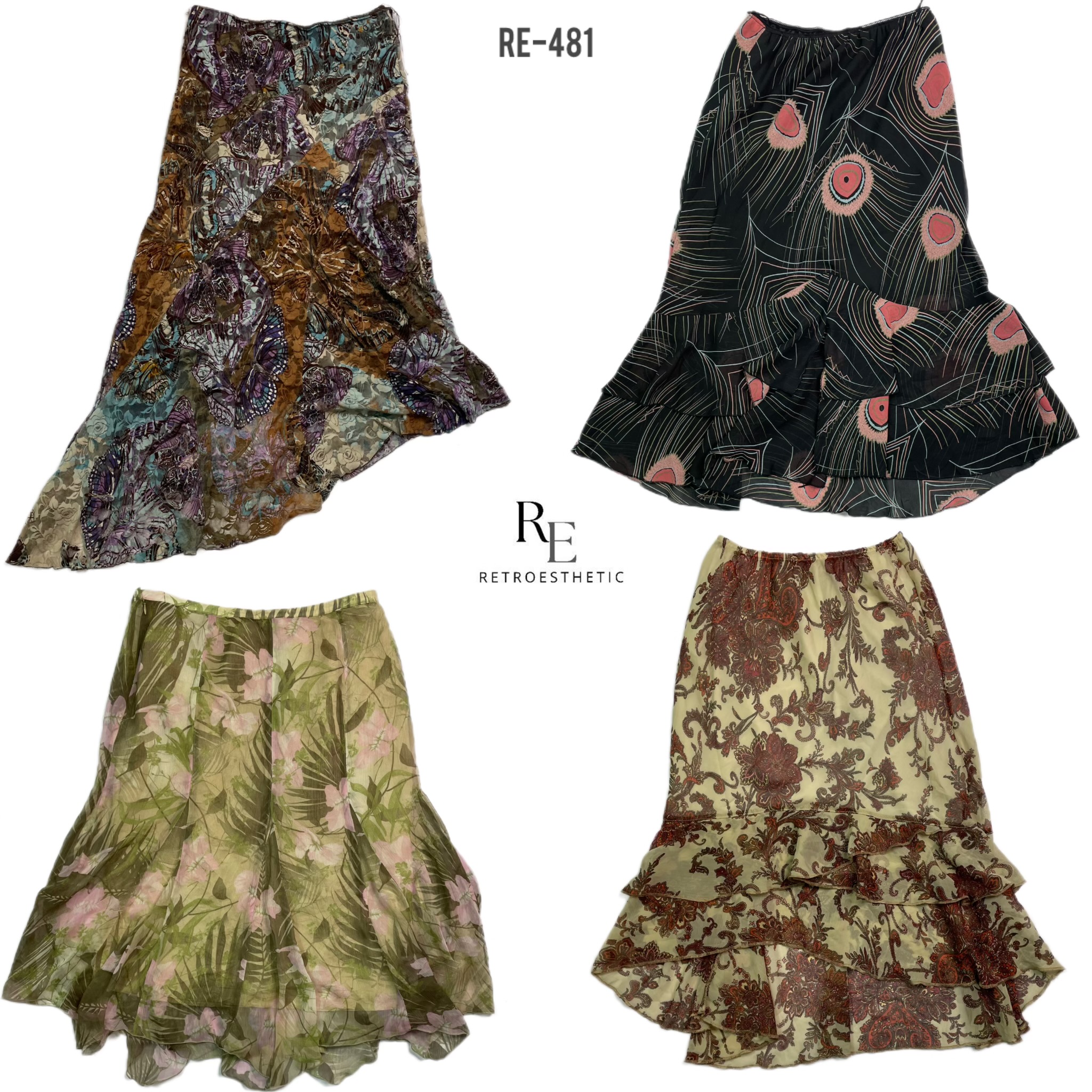 Gonne in poliestere tono grunge Y2K (RE-481)