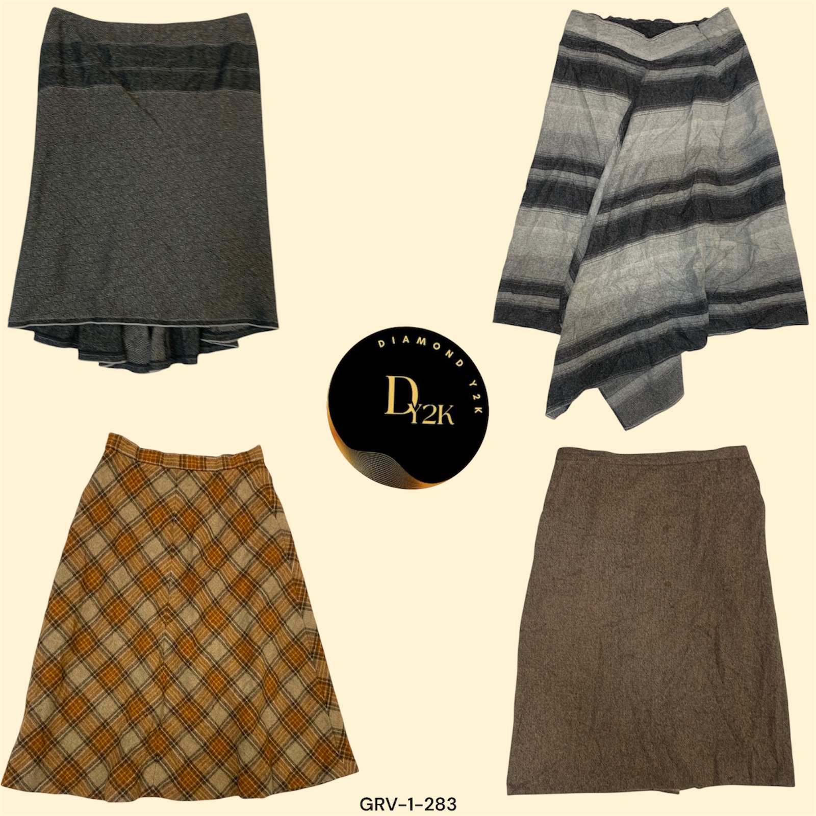 Soft Wool Midi Skirt - Winter Ready (GRV-1-283)