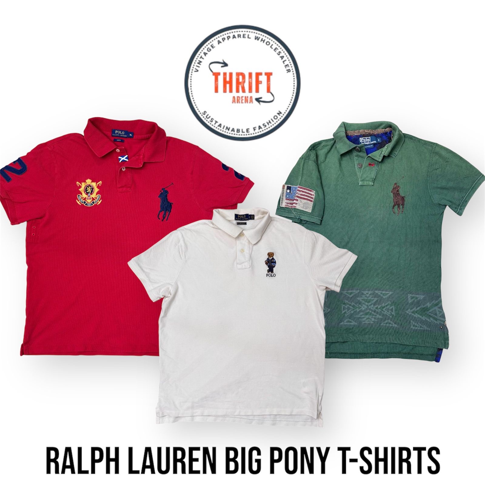 #VV741 Ralph Lauren T-shirts Big Pony 15 pièces