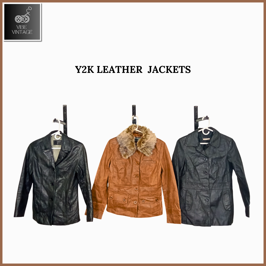 Y2K LEATHER JACKETS -08 PCS