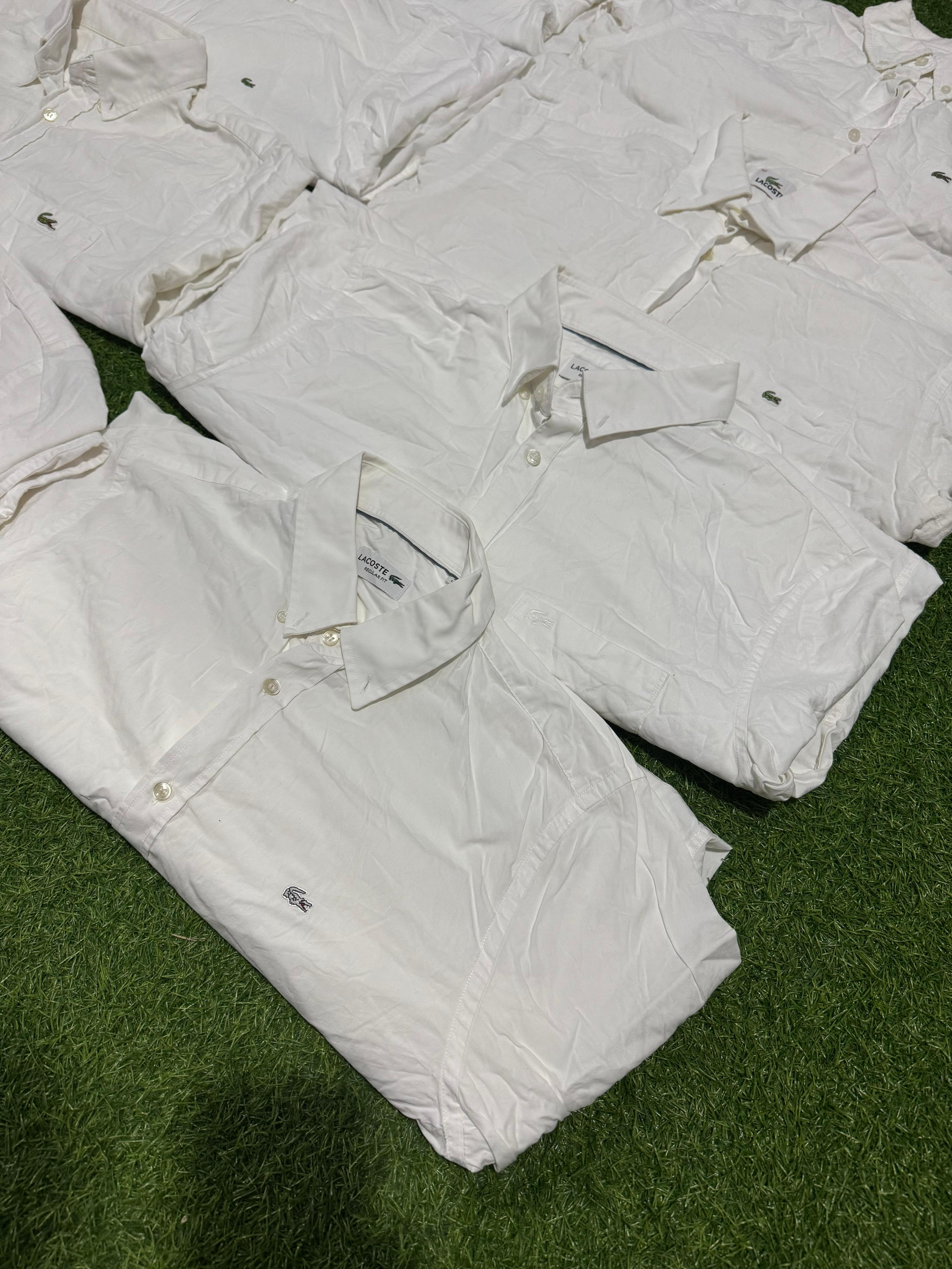 Lacoste white cotton shirts