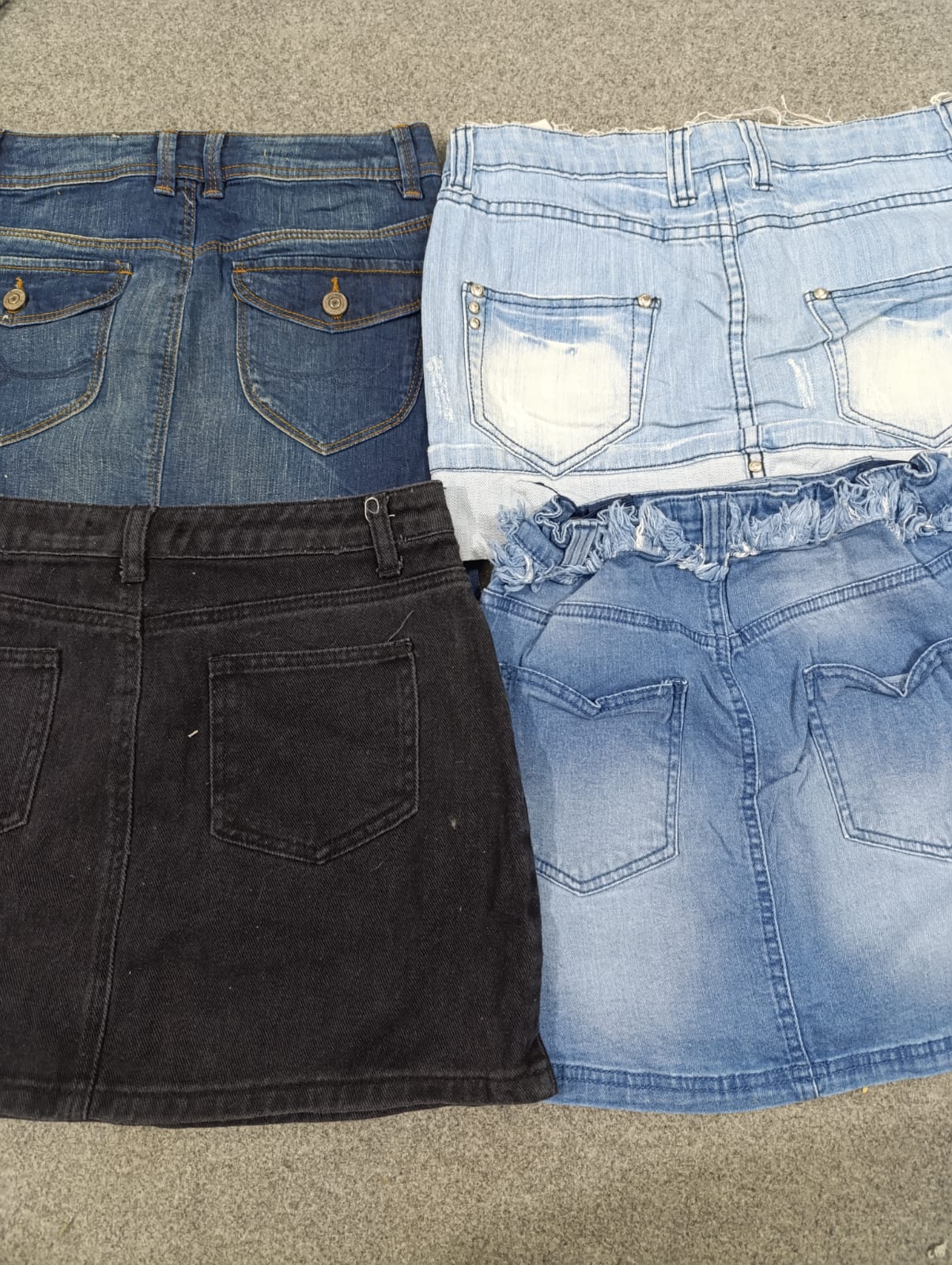 #536 Saias Mini de Denim Femininas Y2K -16