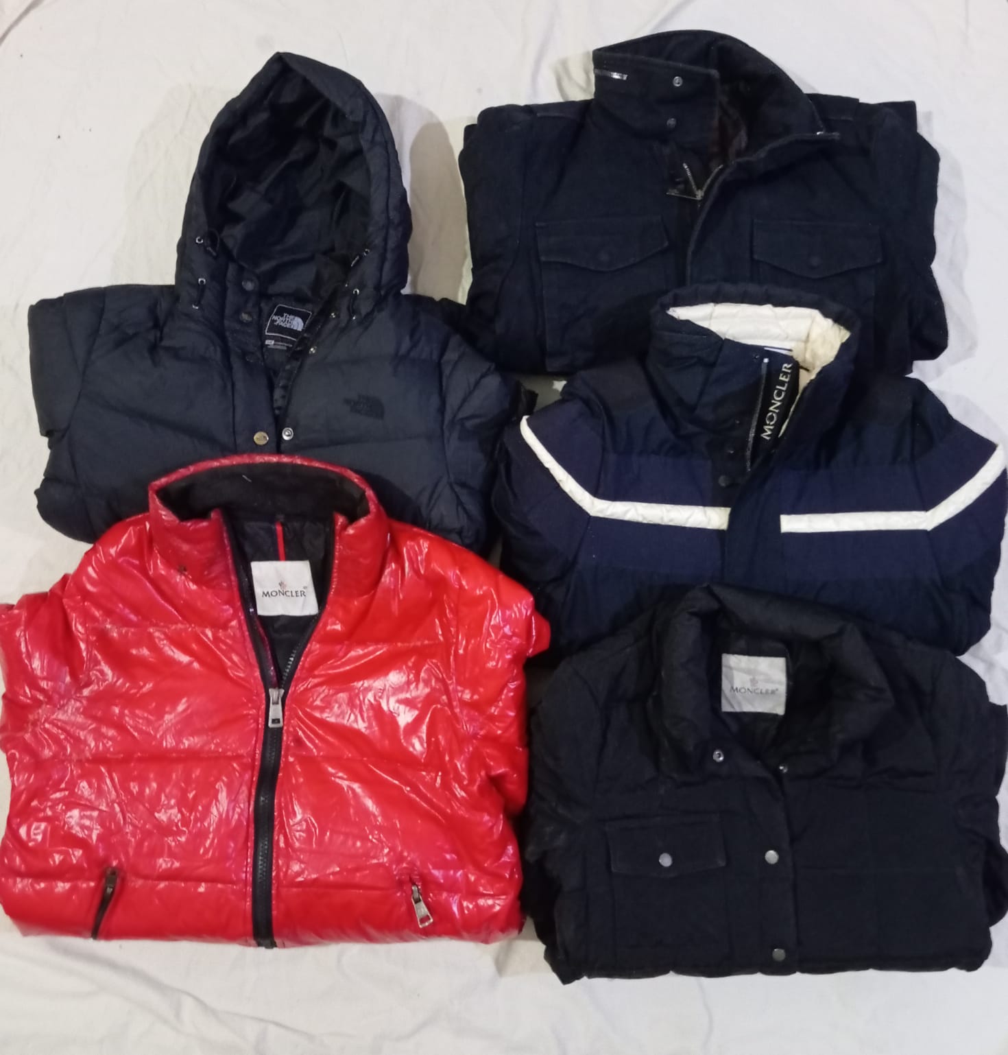 Les vestes The North Face et Moncler