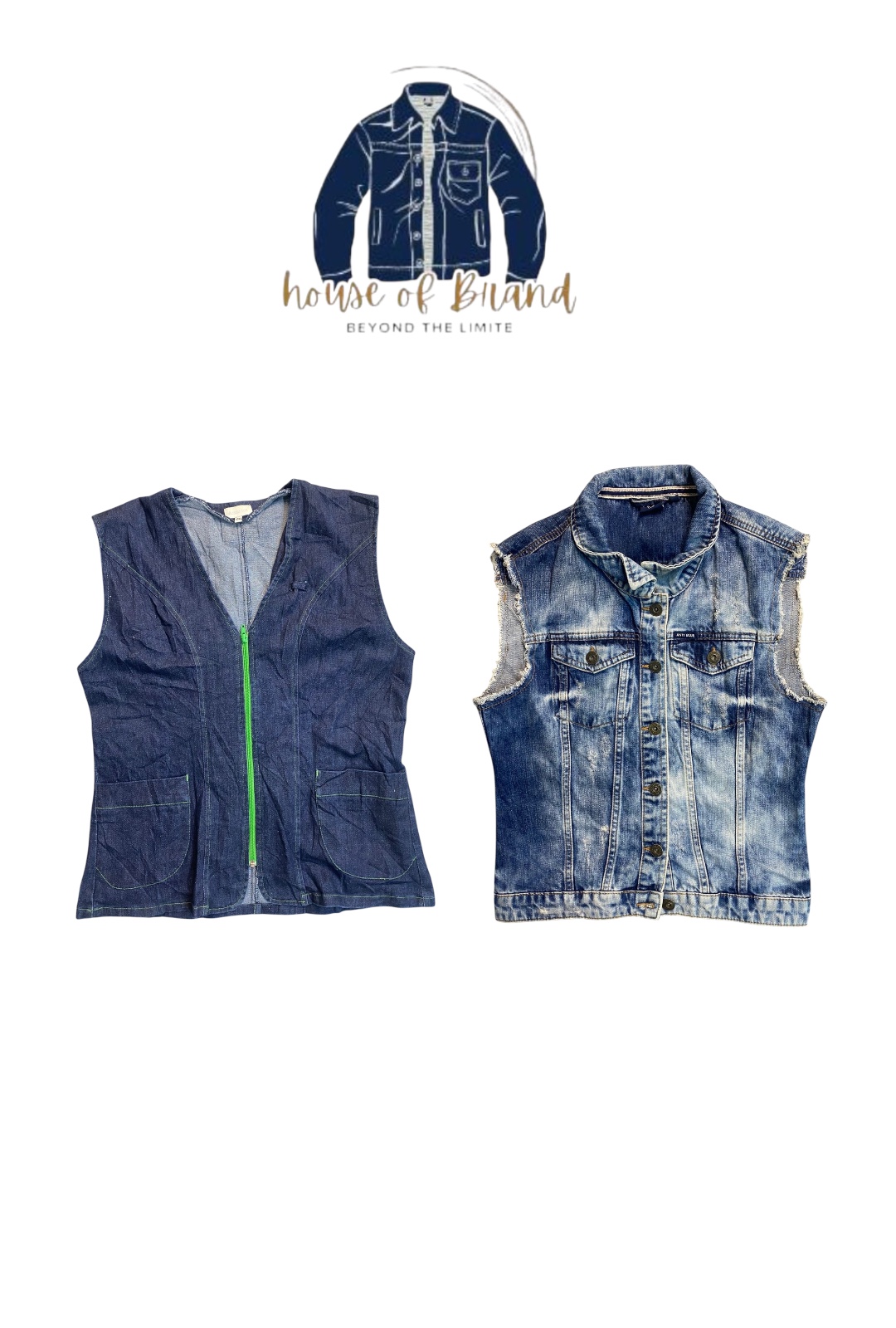 Y2k denim vest jackets