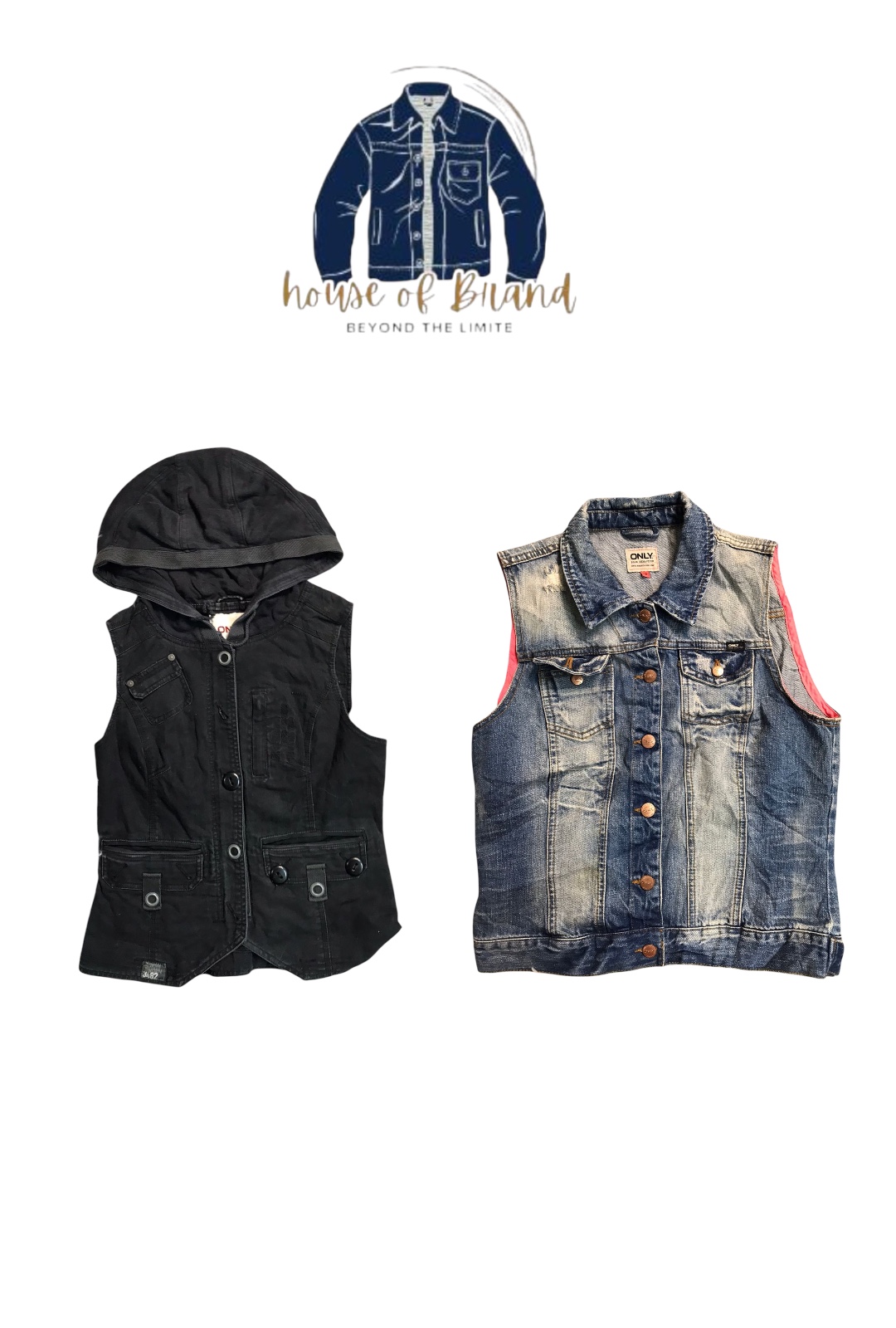 Y2k denim vest jackets