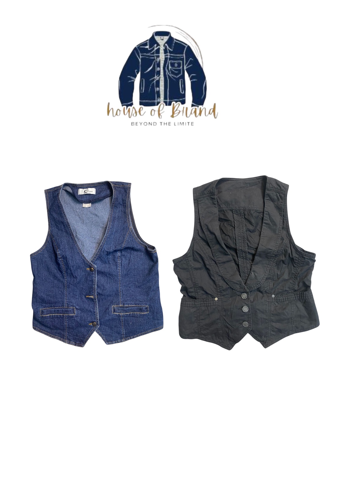 Y2k denim vest jackets