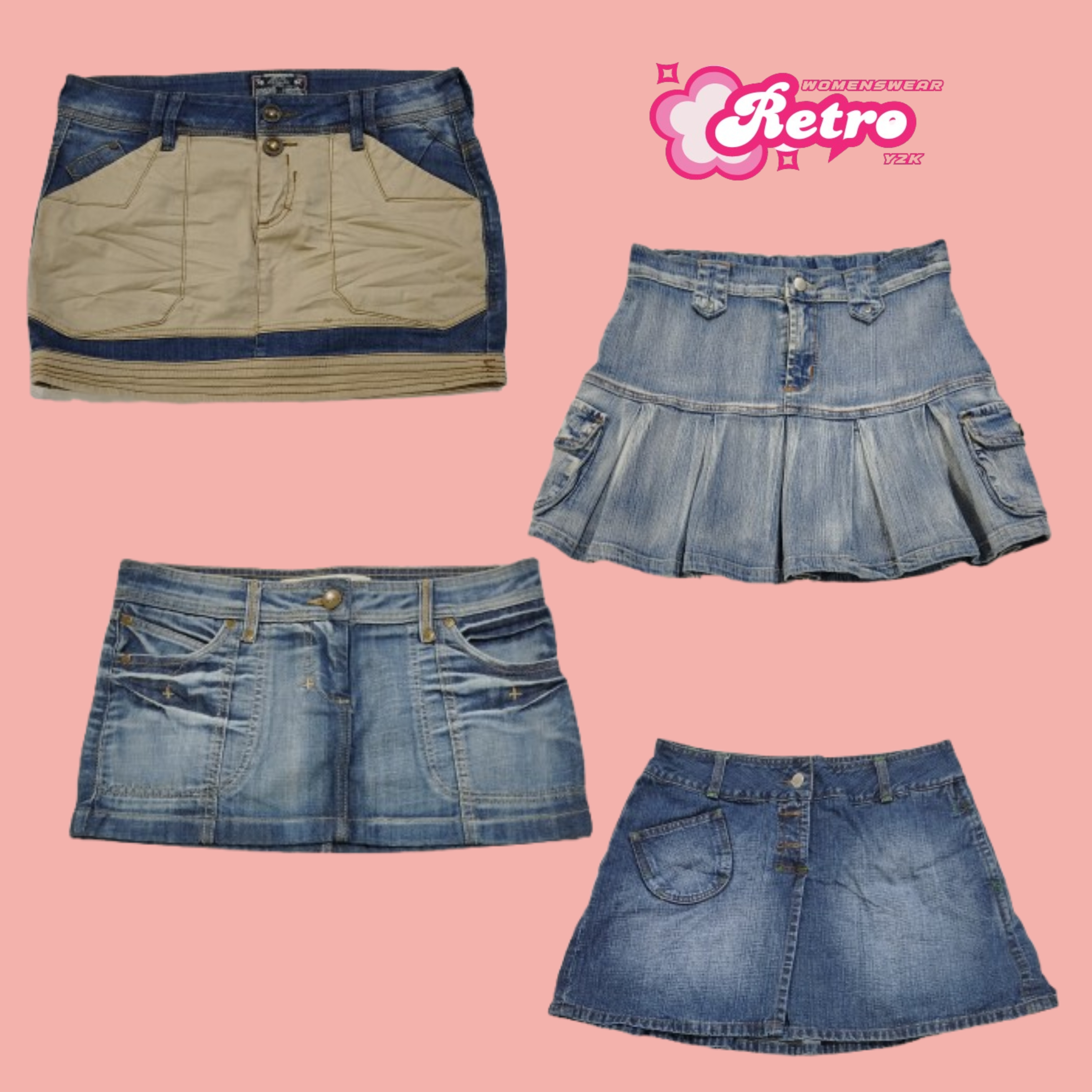 Y2K Paris Hilton Era Denim Mini Skirts (Feb-004)