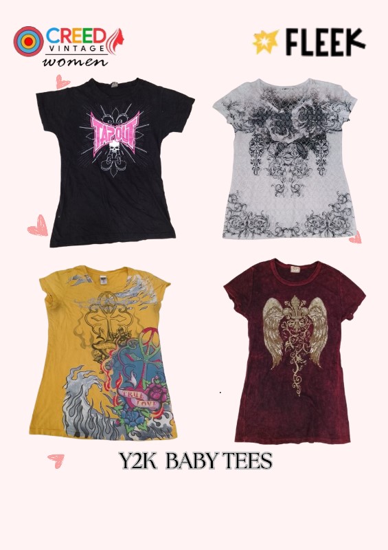 T-shirts Y2K Baby CR3481 - 15 pièces