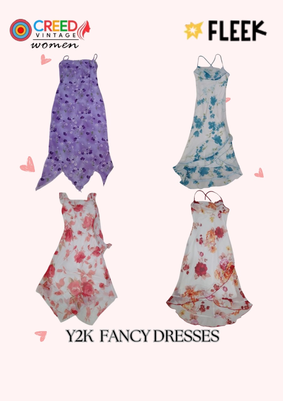 CR3482 Y2K Fancy Dresses - 8 Pcs