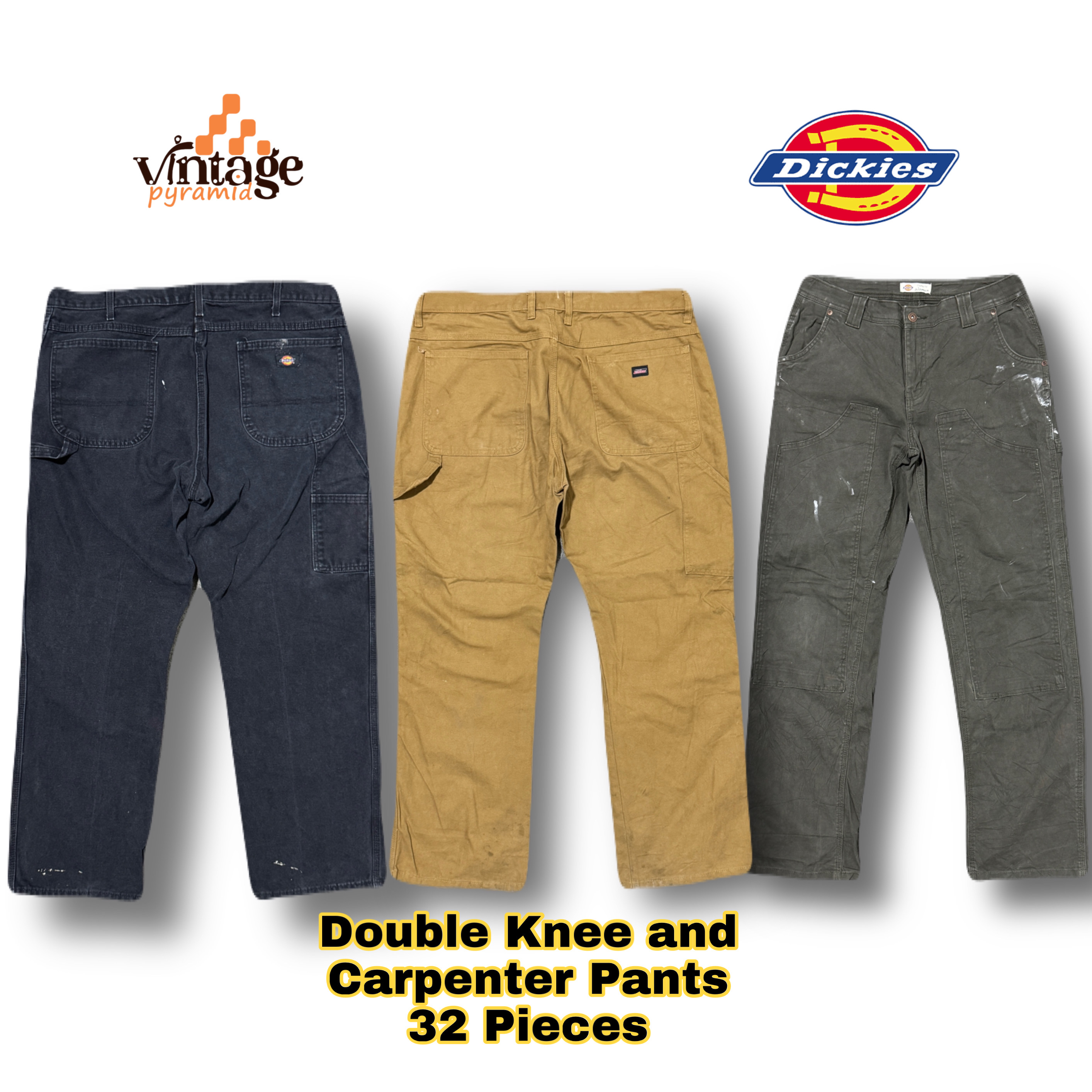 VP018 Dickies Pantalons Double Genoux et Pantalons de Charpentier