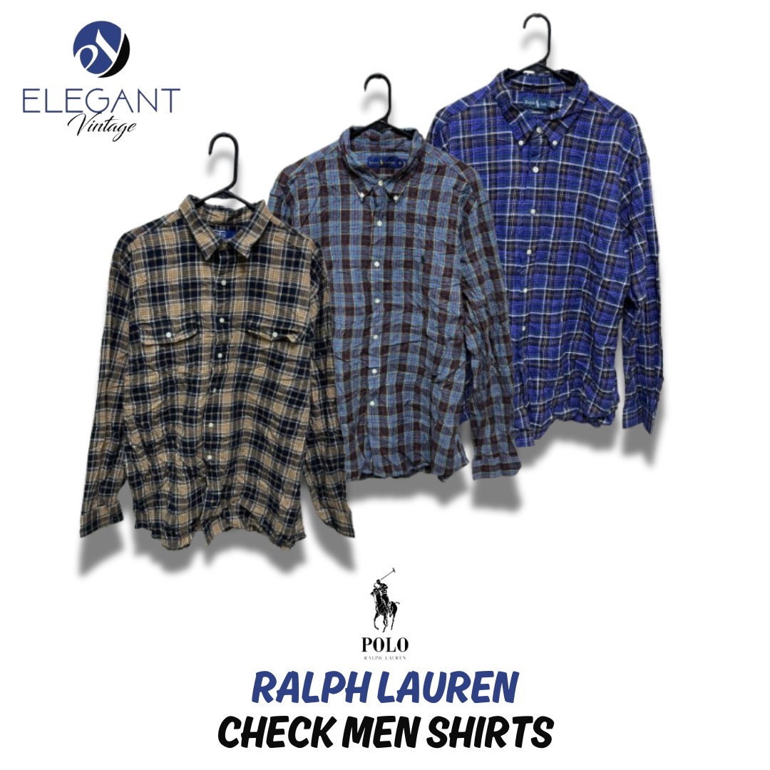 Camisas de Hombre Ralph Lauren a cuadros - 30 piezas