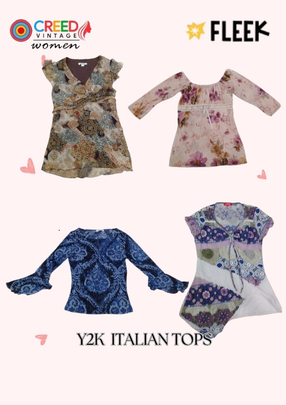 CR3495 Y2K Italian Tops - 8 Pcs