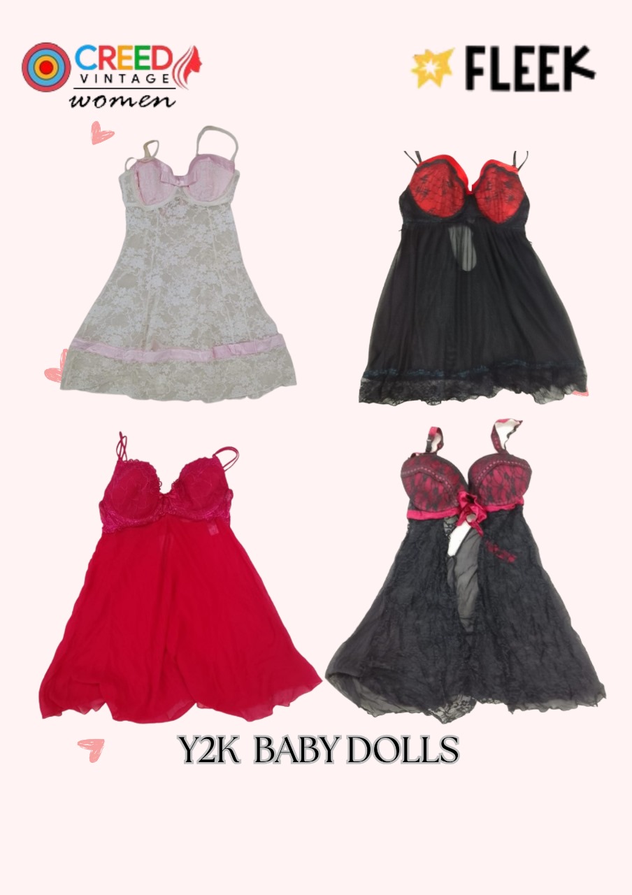 CR3496 Y2K Baby Doll Tops - 8 Pcs