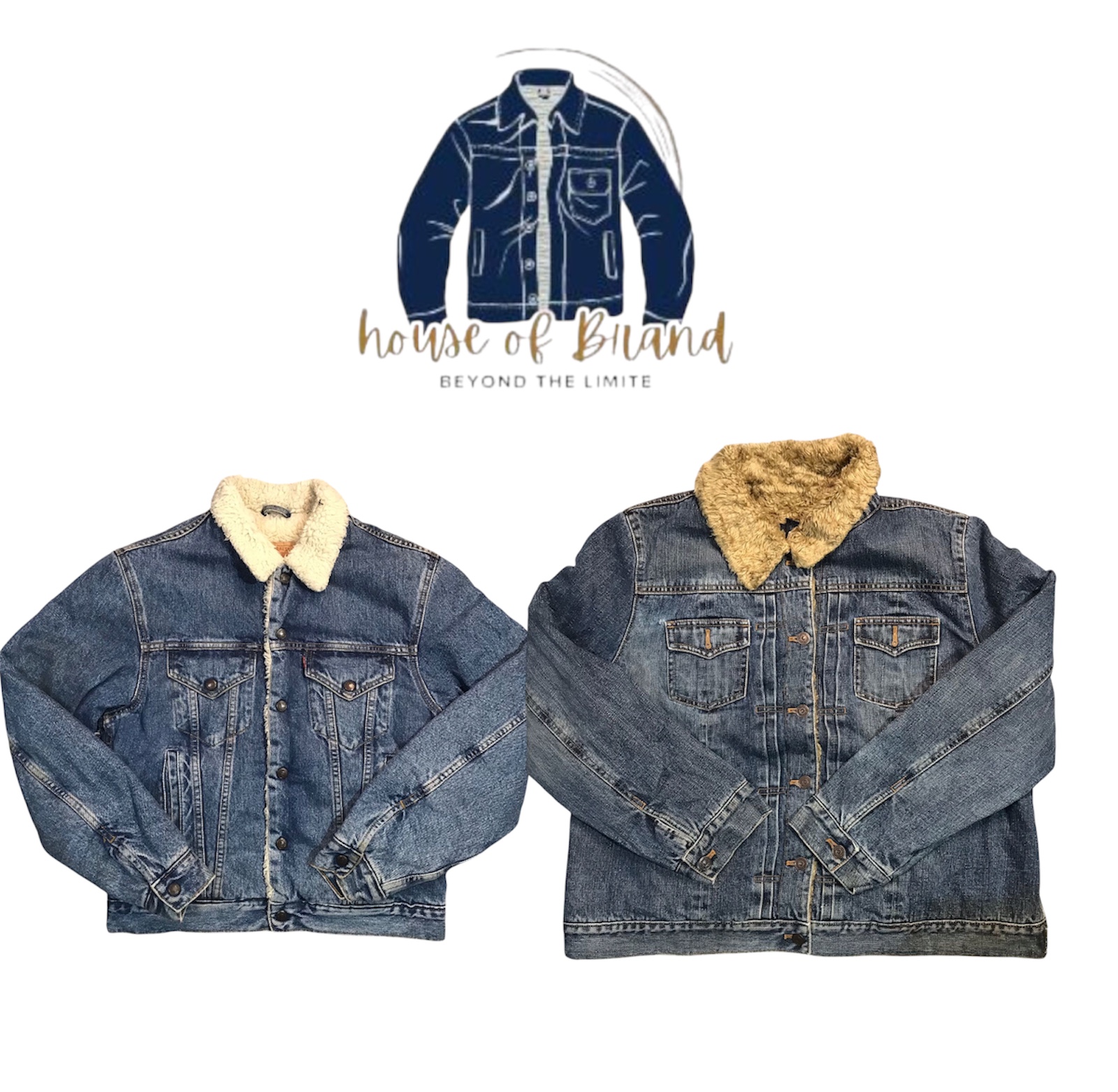 Y2k sherpa shearling Denim jackets