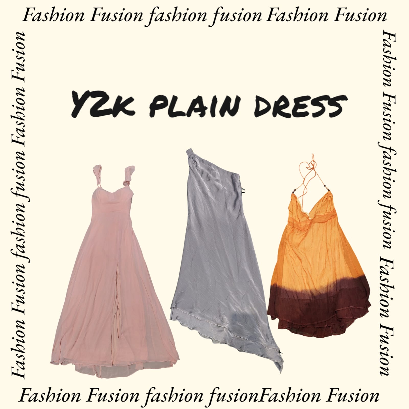 Y2k plain dress (FF-489)