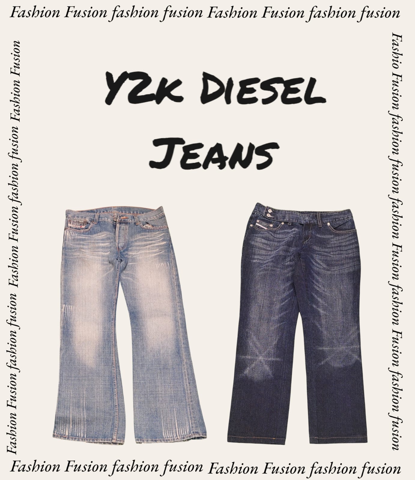 Y2k diesel jeans (FF-497)