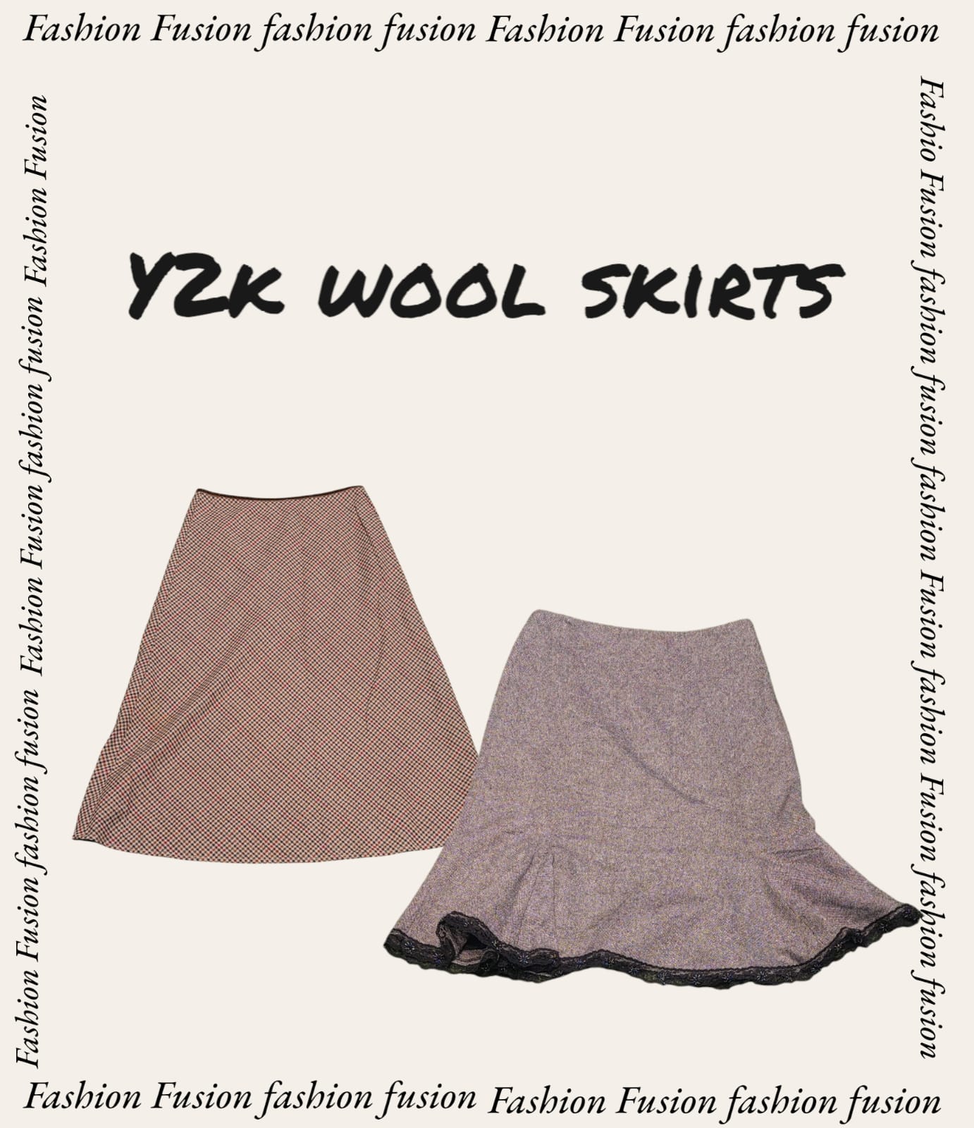 Y2k wool skirt (FF-499)