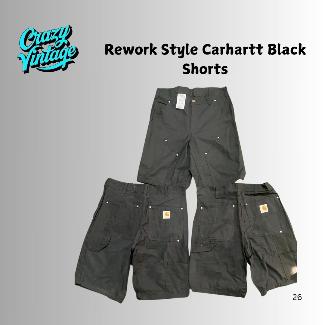 Rework Style Carhartt Shorts Schwarz