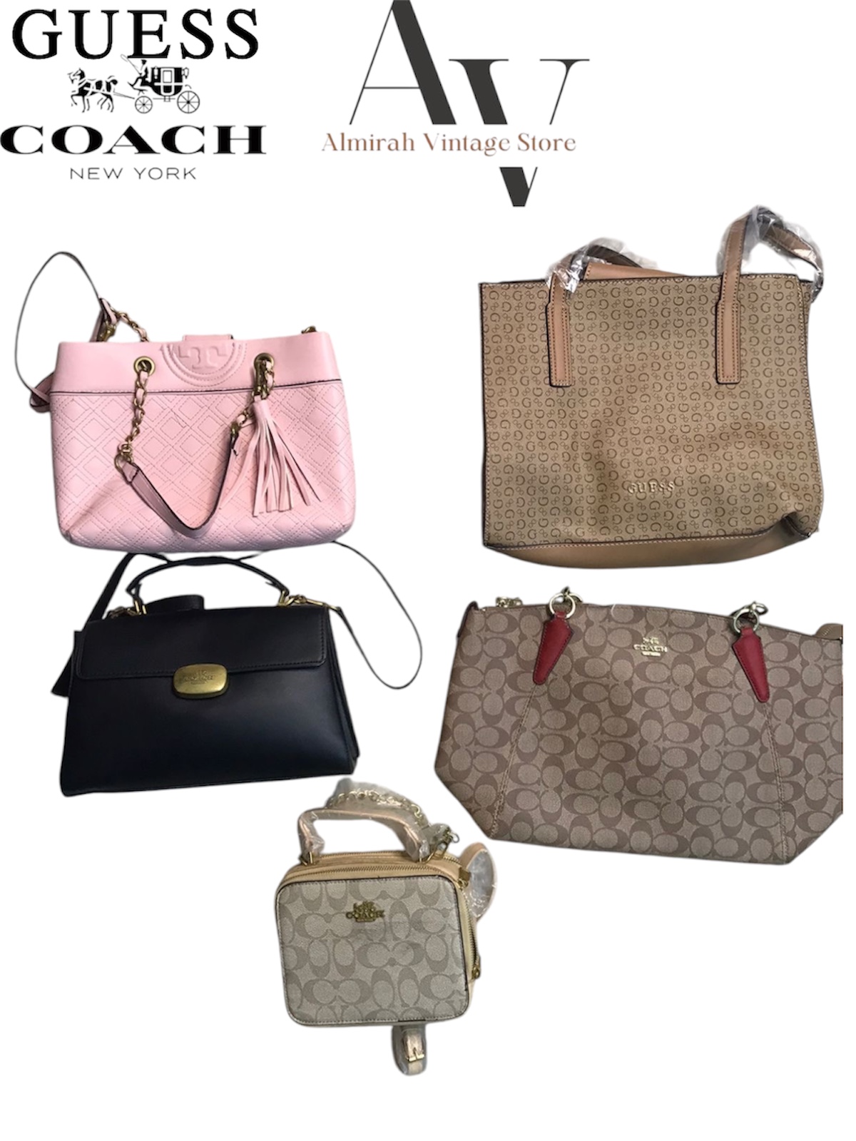 LUXURY COACH, guess,tory burch Bags