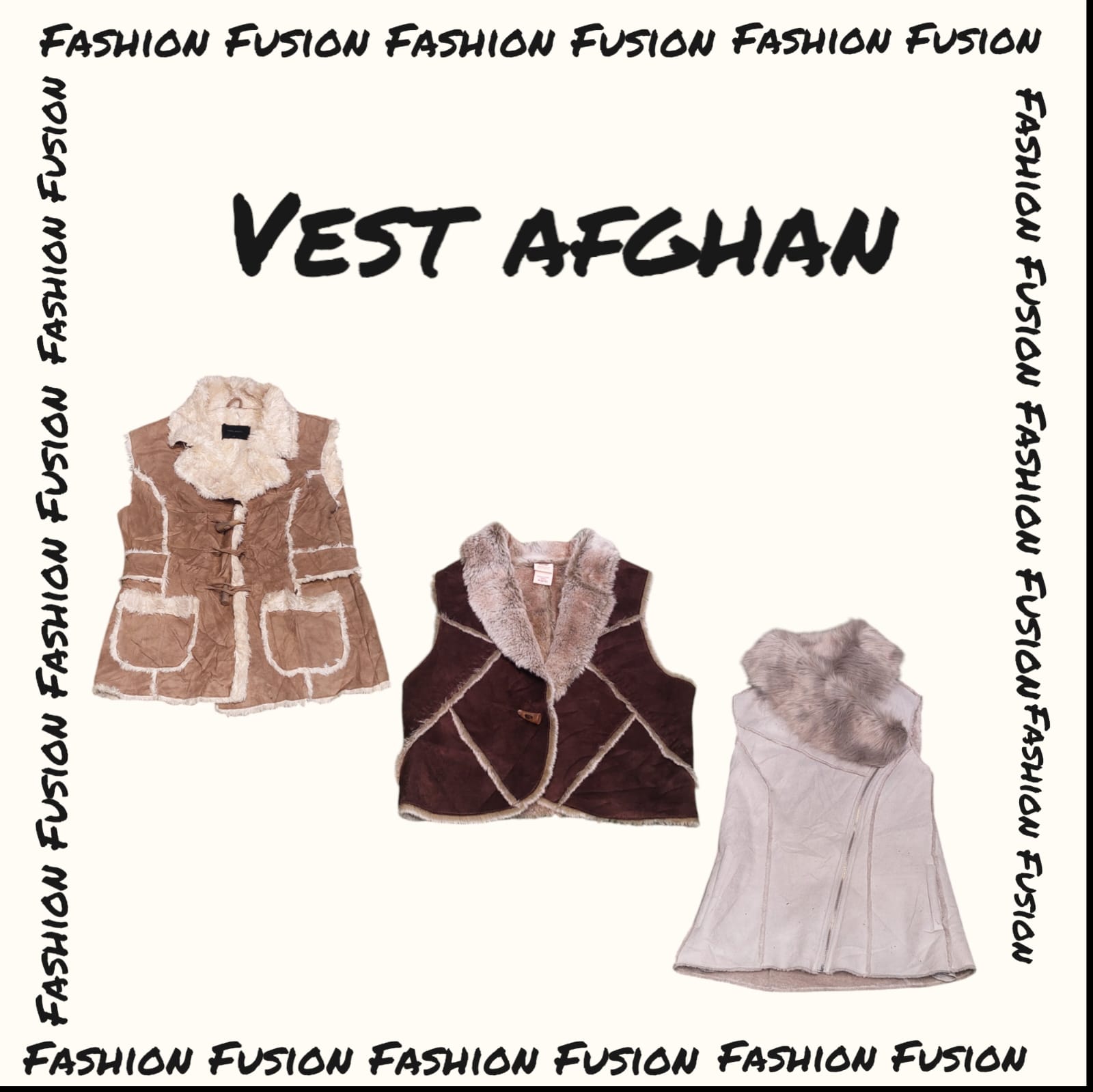 Y2k vest afghan coat (FF-515)