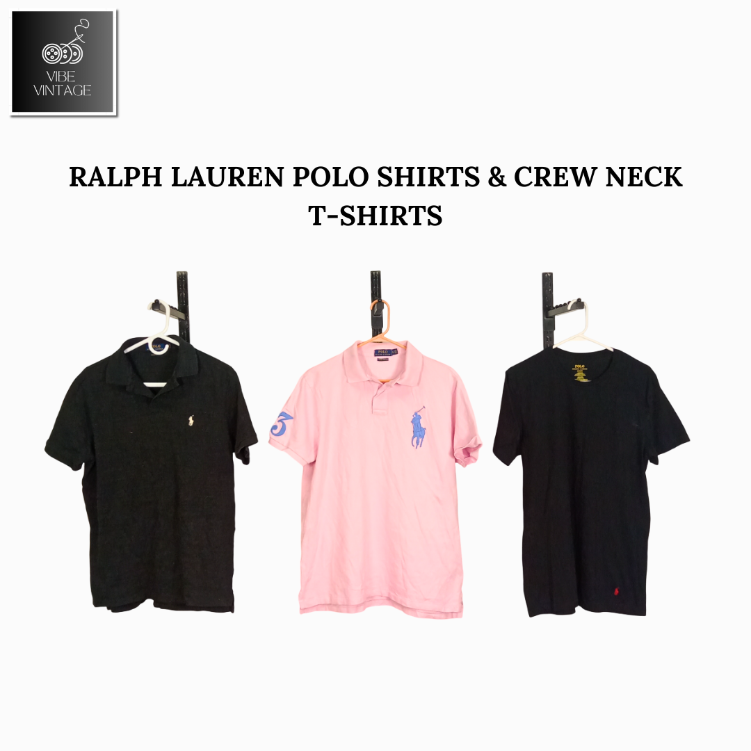 RALPH LAUREN POLOSHIRTS & RUNDHALS T-SHIRTS - 10 STÜCK