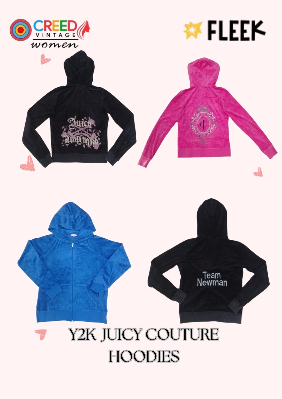 CR3539 Y2K Juicy Hoodies - 12 Pcs