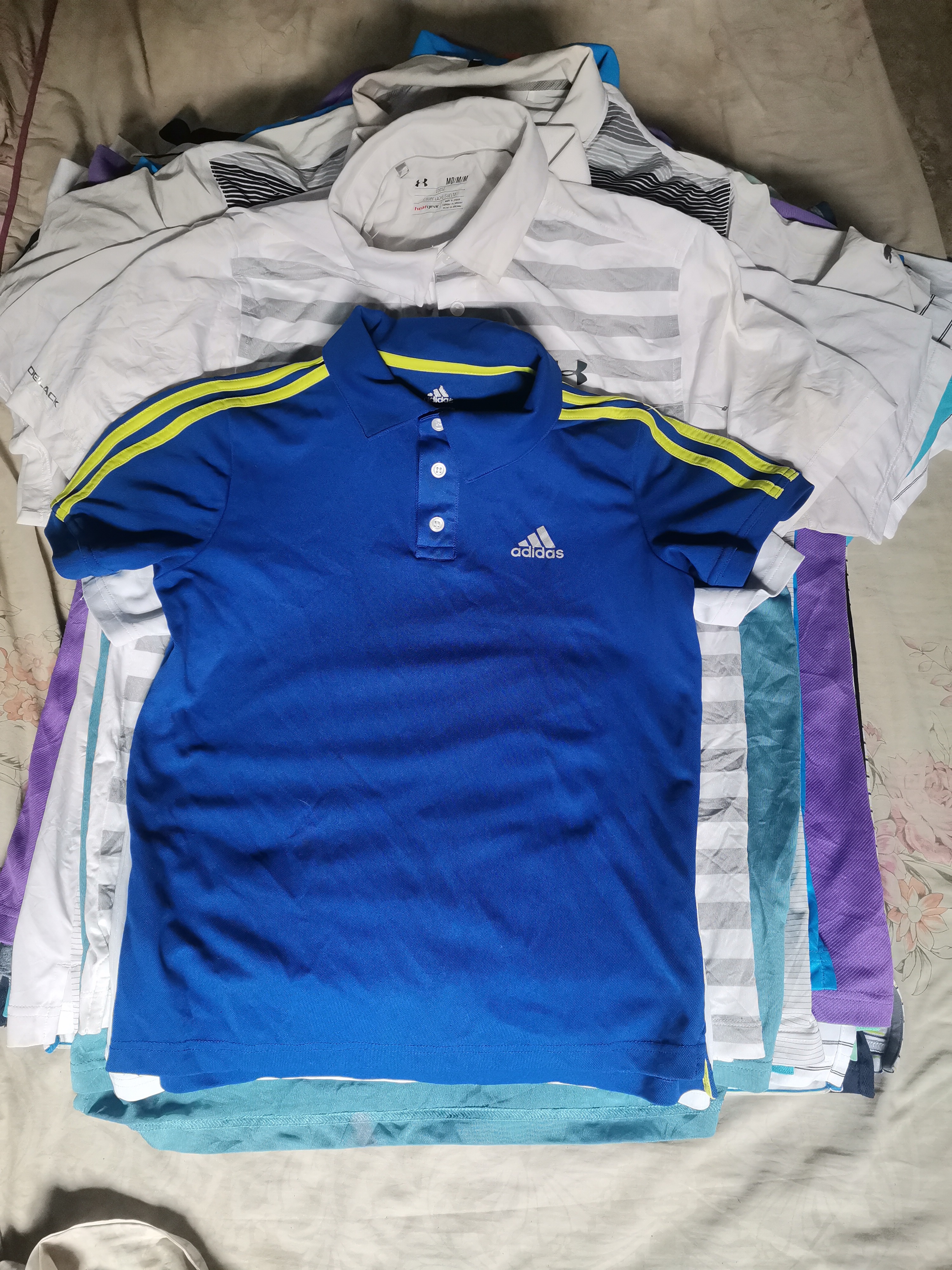 32 Mix Addidas,Puma and Under Armour Polo Dhirts