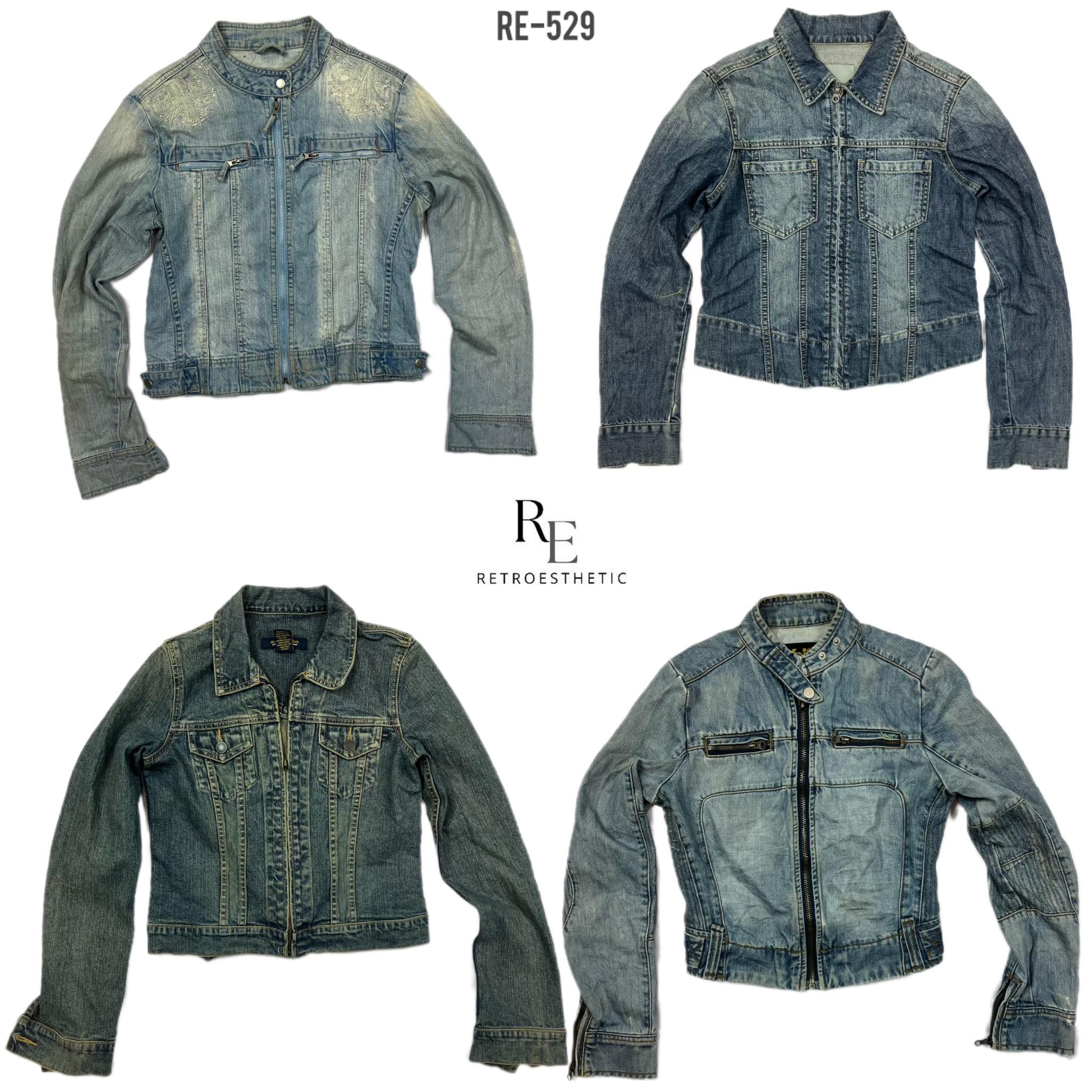 Y2K Unique Denim Jackets (RE-529)