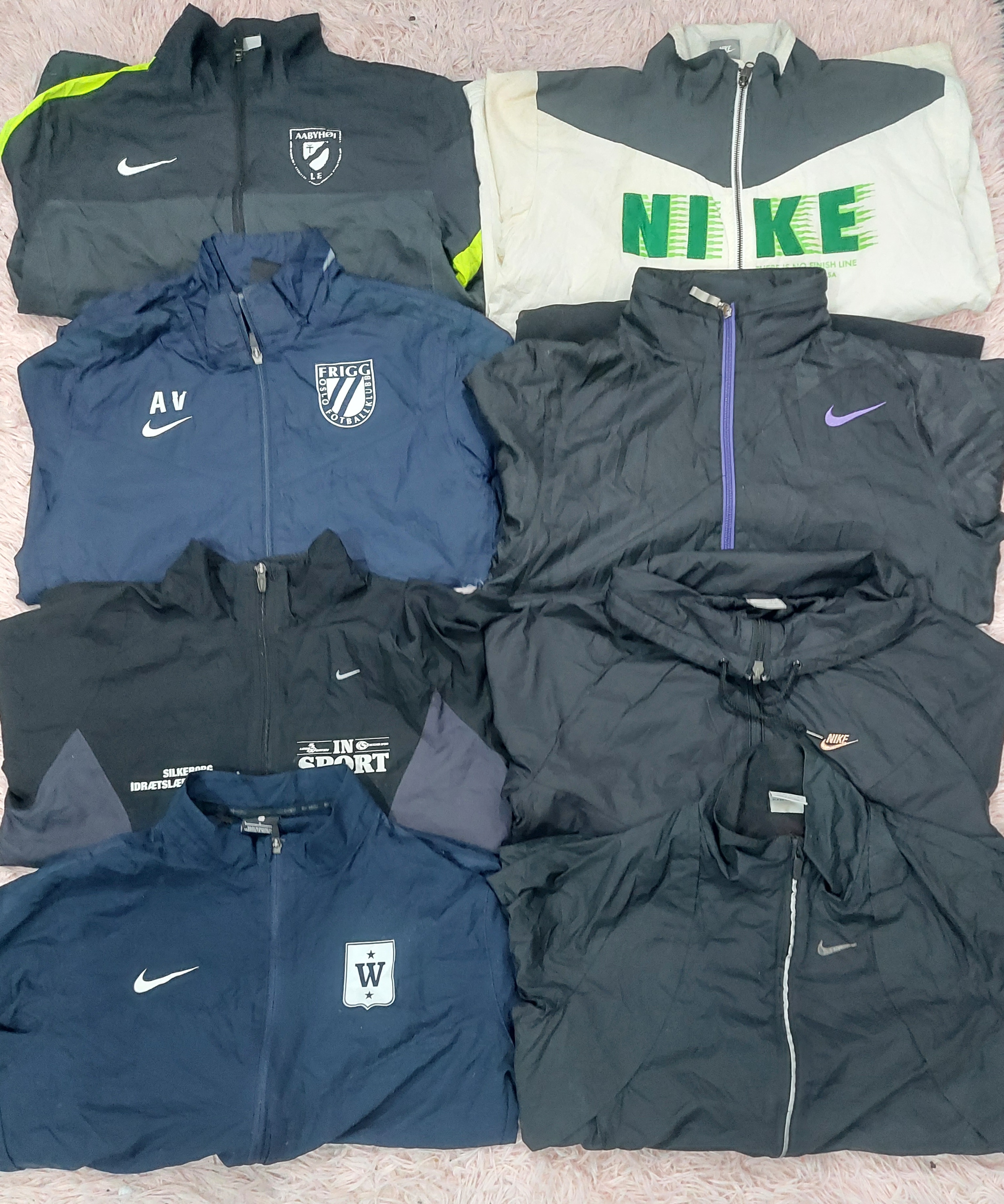 Vestes de piste en nylon/parachute Nike 16 pièces