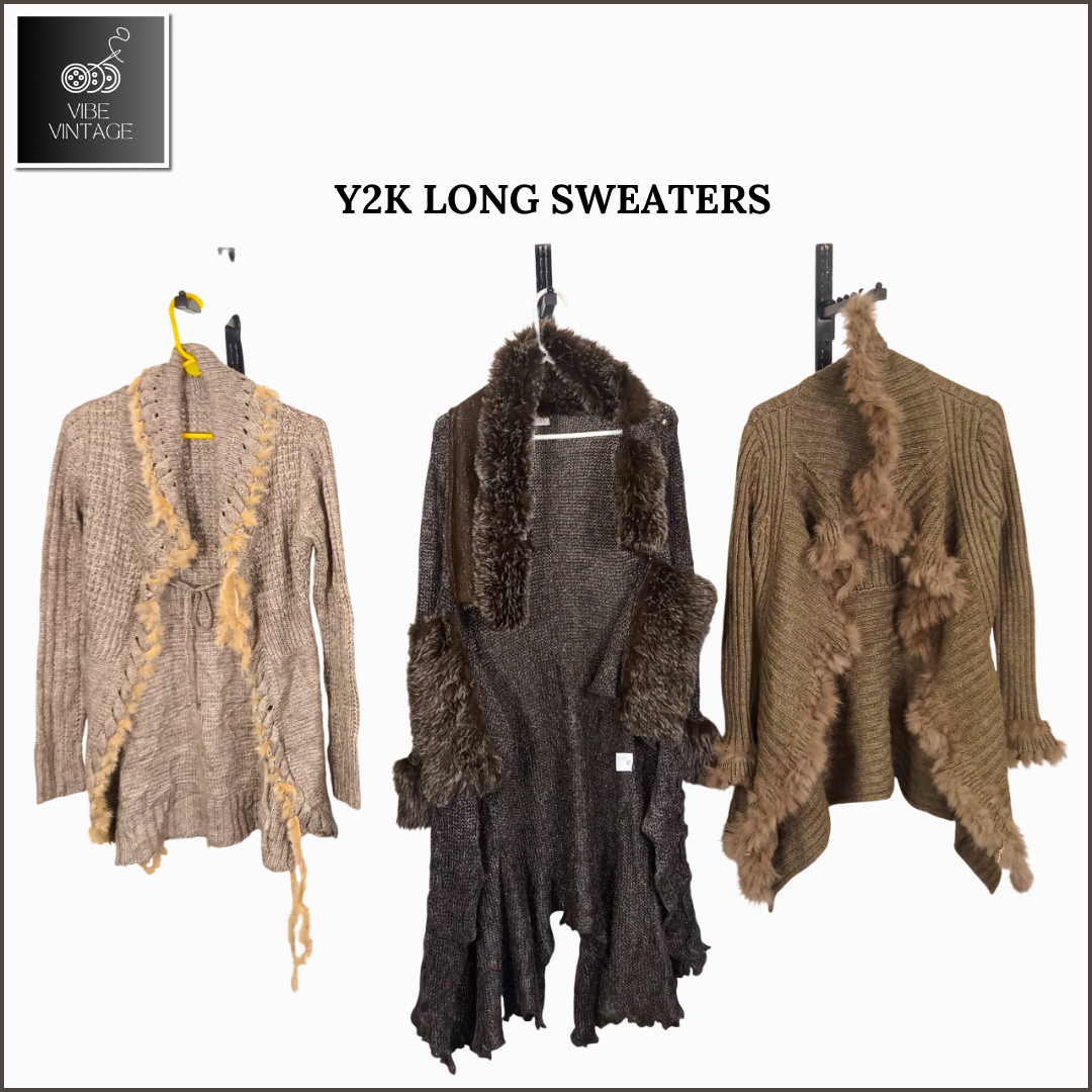 Y2K LONG SWEATERS - 08 PCS