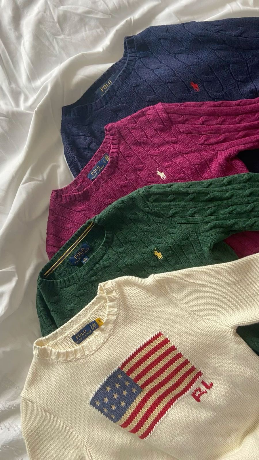 Pull en maille torsadée Ralph Lauren - 25 pièces