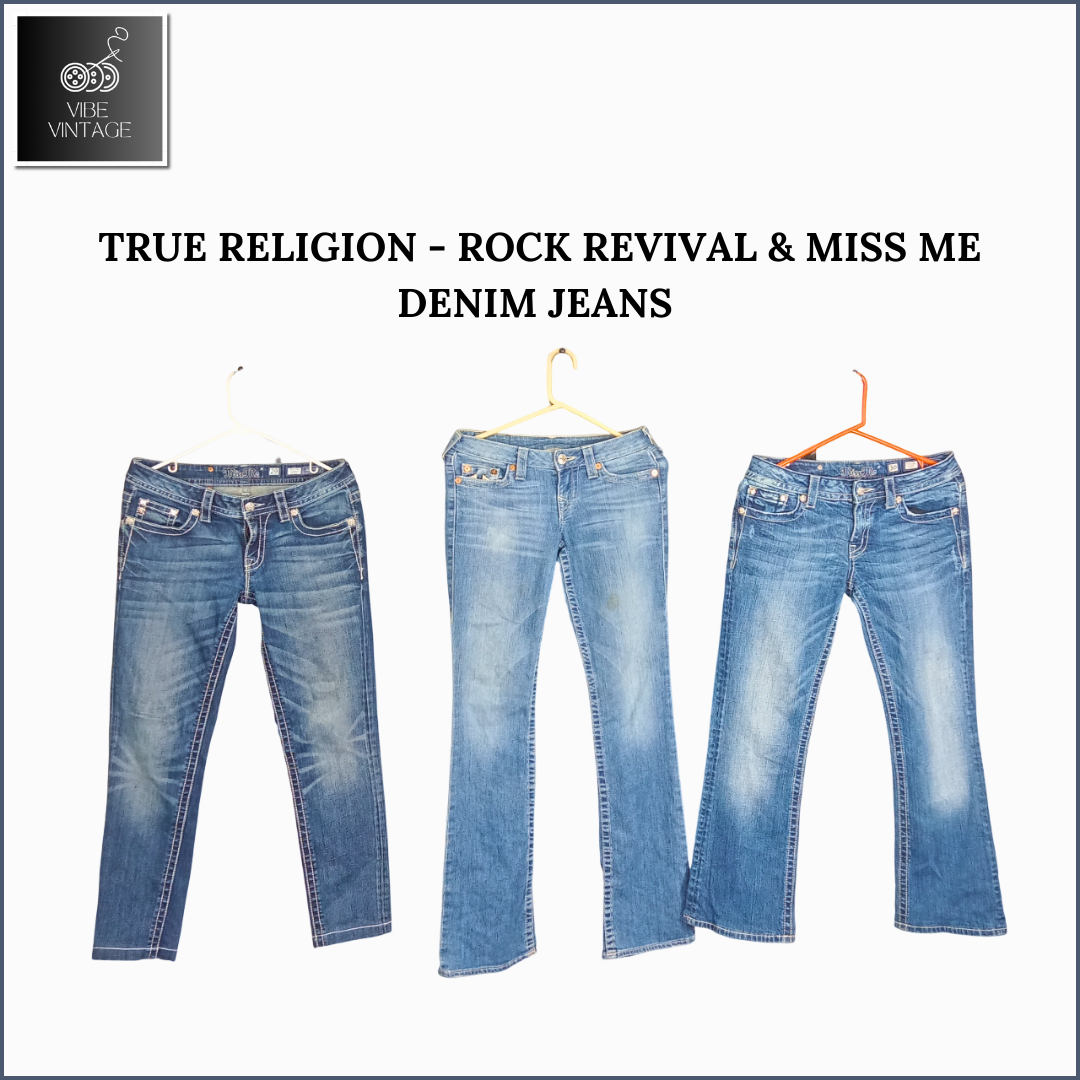 TRUE RELIGION - ROCK REVIVAL & MISS ME DENIM JEANS - 08 PCS