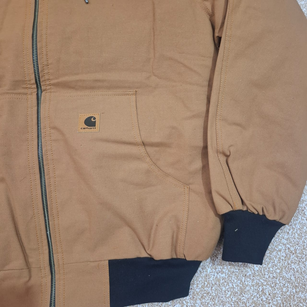 Jaqueta Capuz Camel Rework Style carhartt.