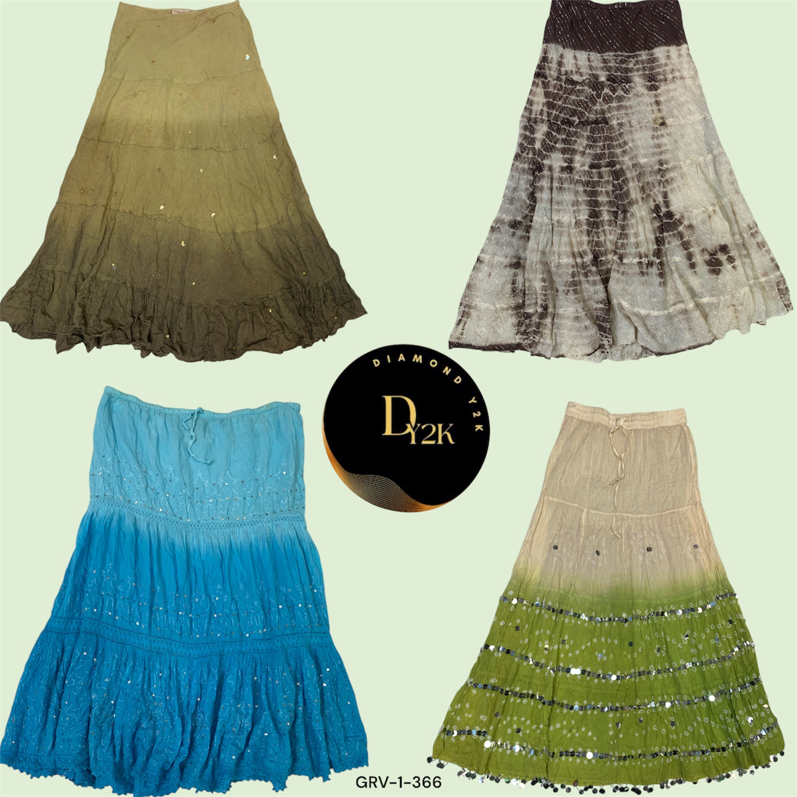 Casual to Chic: Multi-Cotton Skirts by Guess & More (GRV-1-366)