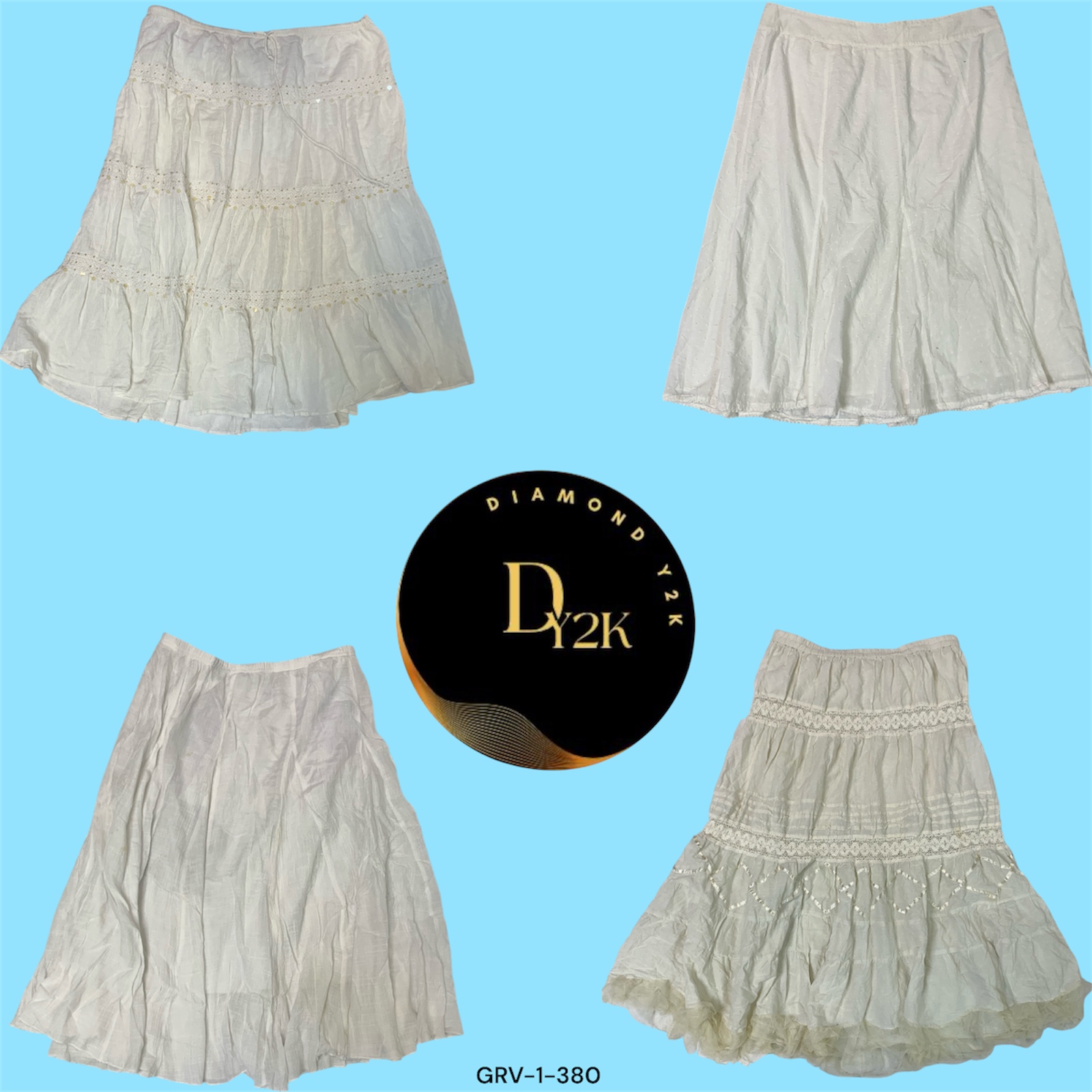 Soft & Stylish White Cotton Skirts (GRV-1-380)