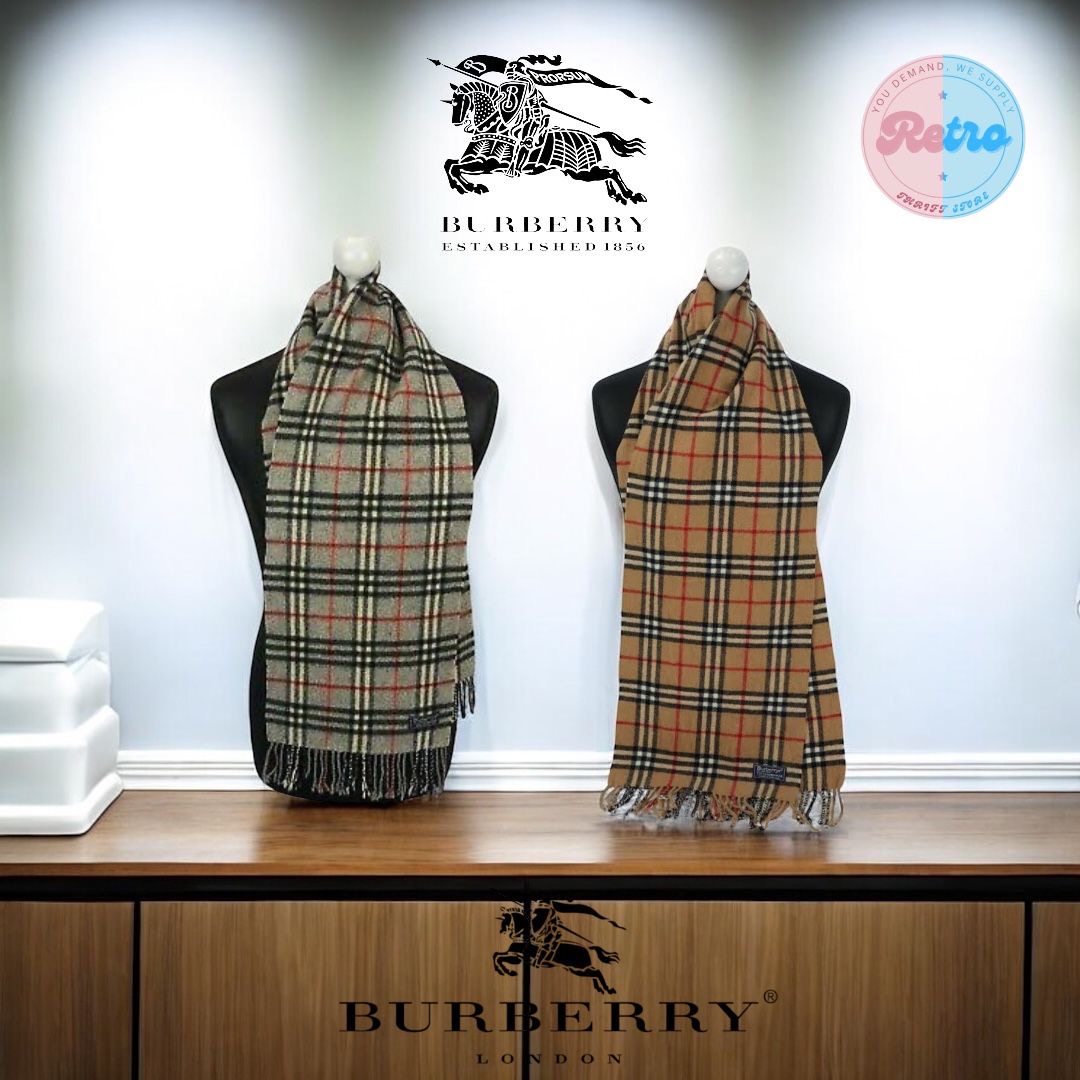 Burberry Scarves – 100% Authentic Cashmere/Wool: 5 Pcs