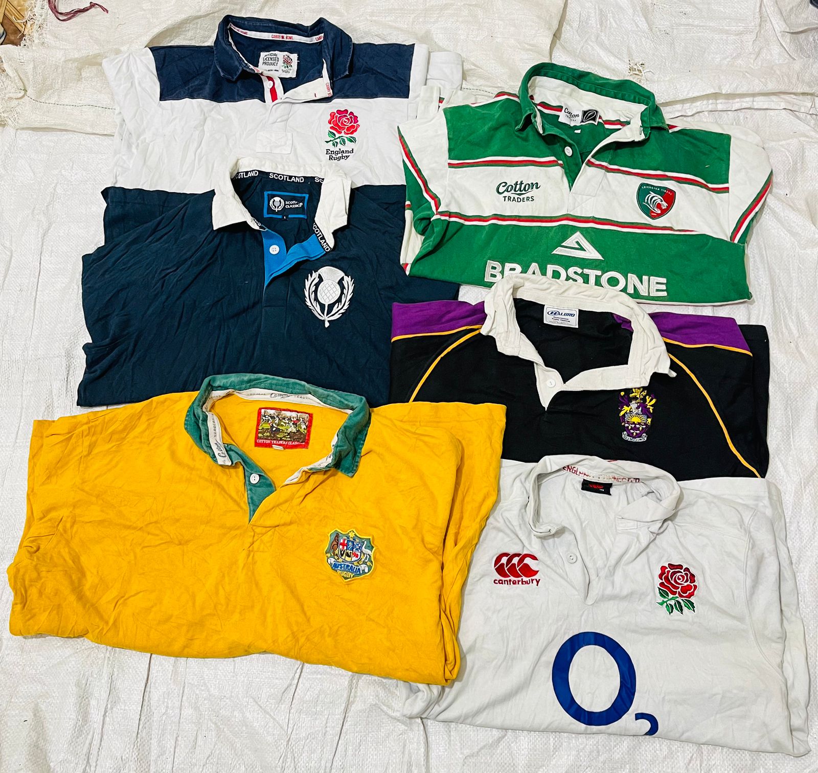 Mélange de maillots de rugby de club vintage 6