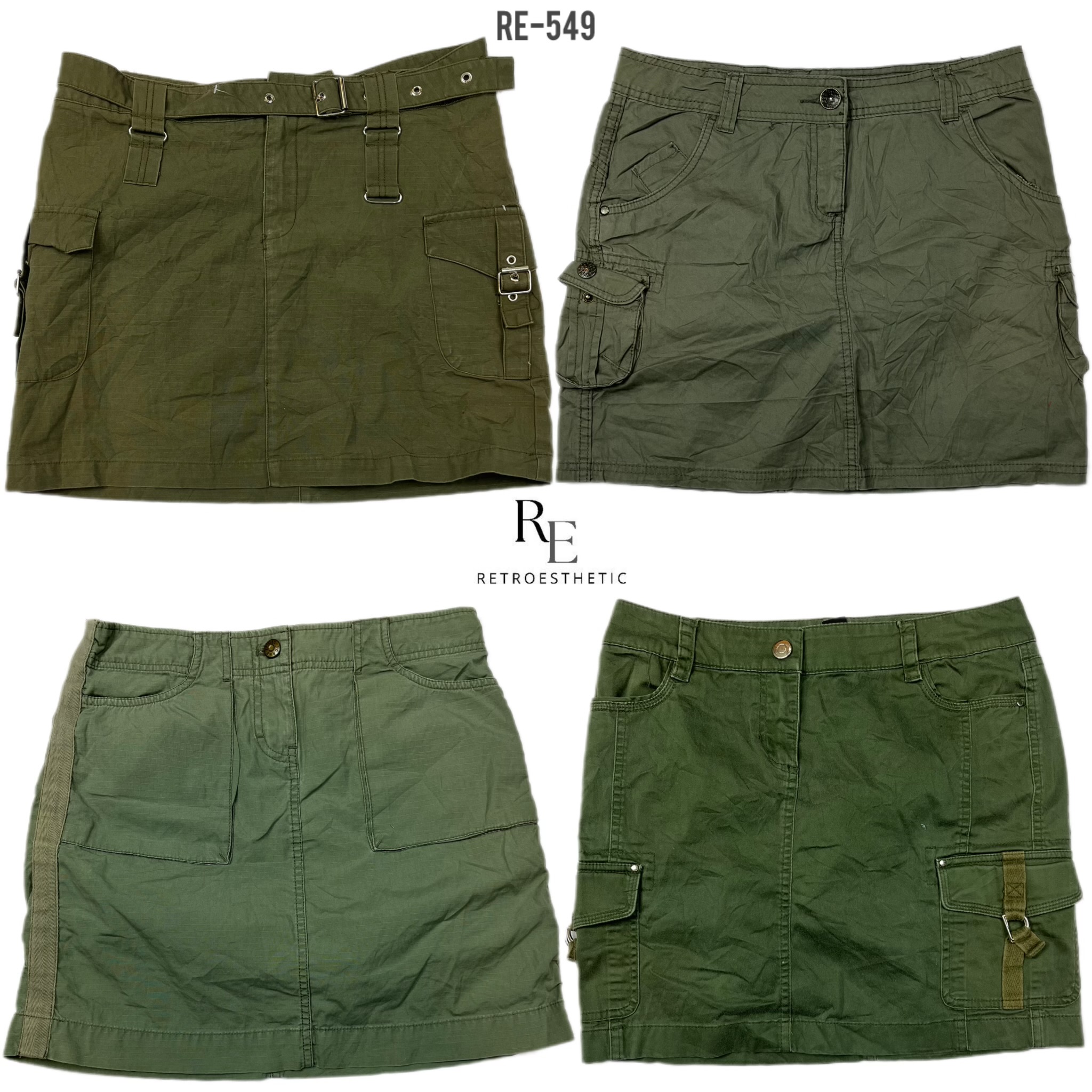 Y2K Cargo Styke Cotton Skirts (RE-549)