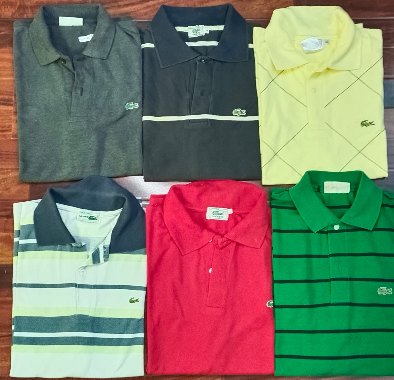 G0137 Lacoste T-shirt à col à trois boutons - 18 pièces