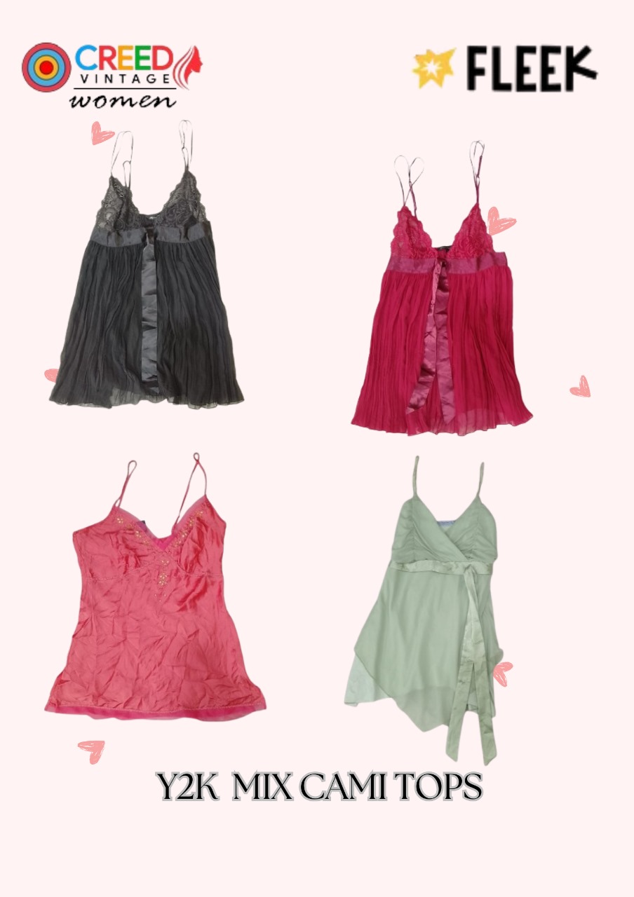 CR3574 Y2K Mix Cami Tops - 7 Pcs