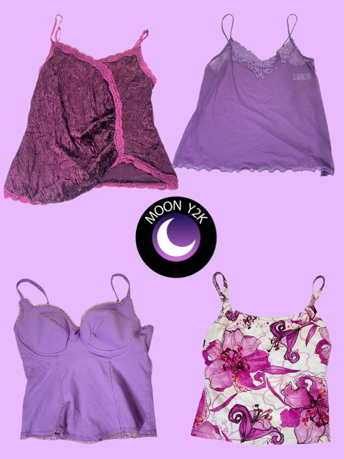 Y2k All About Purple Italian Style Tops (M-37)