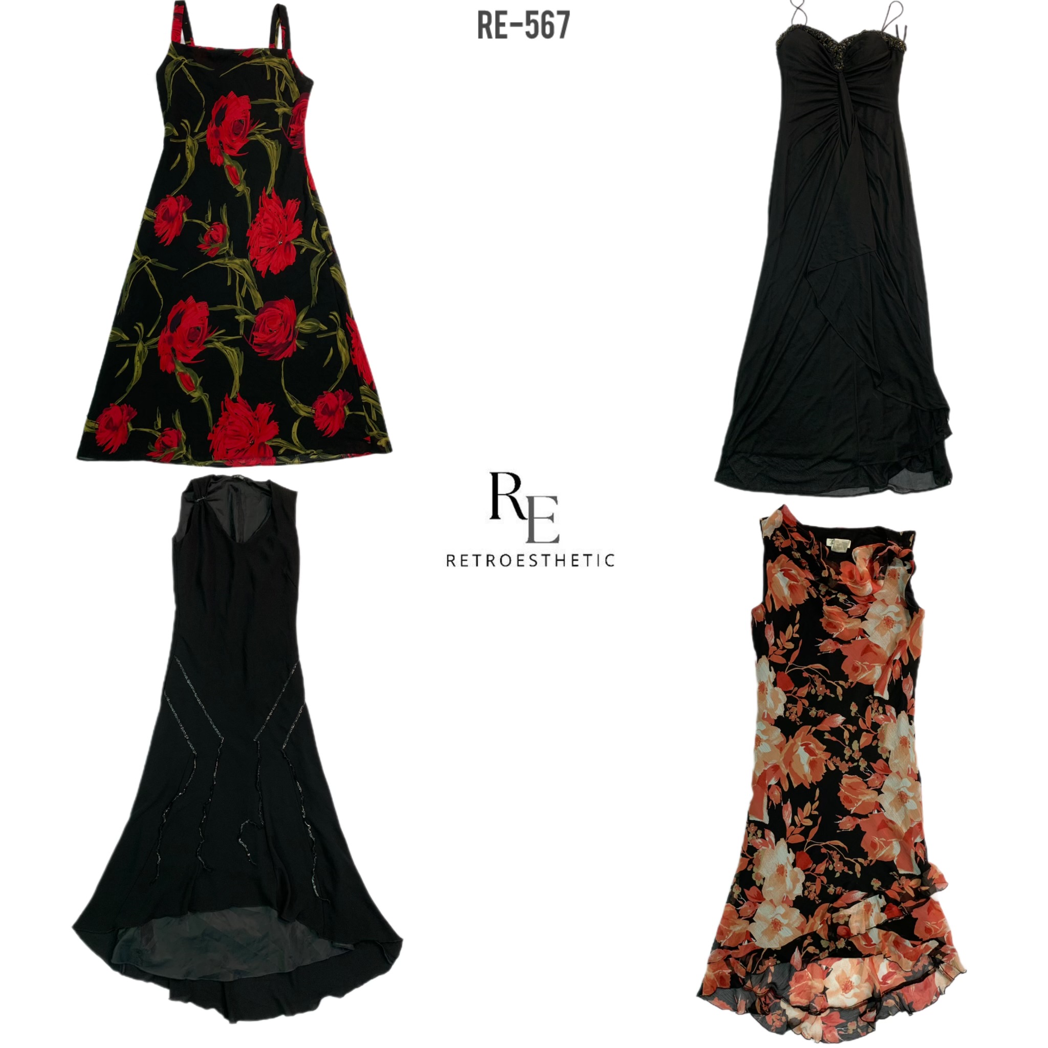 Y2K Floral Fantasy Mix Dresses (RE-567)