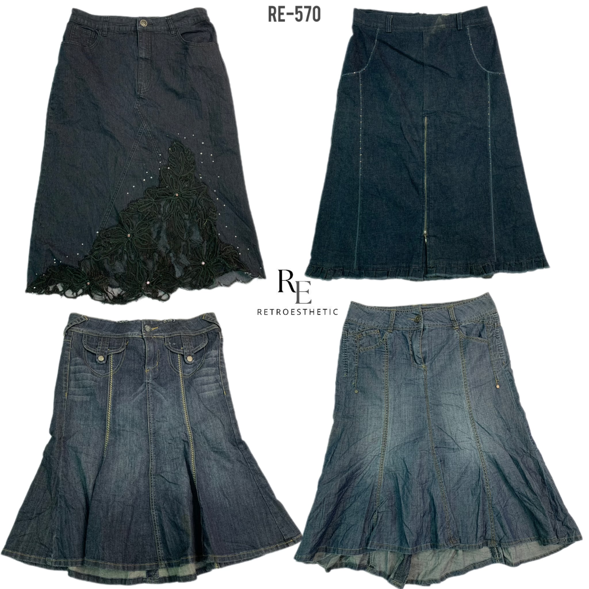 Gonne Maxi di Jeans Y2K IT Girl (RE-570)