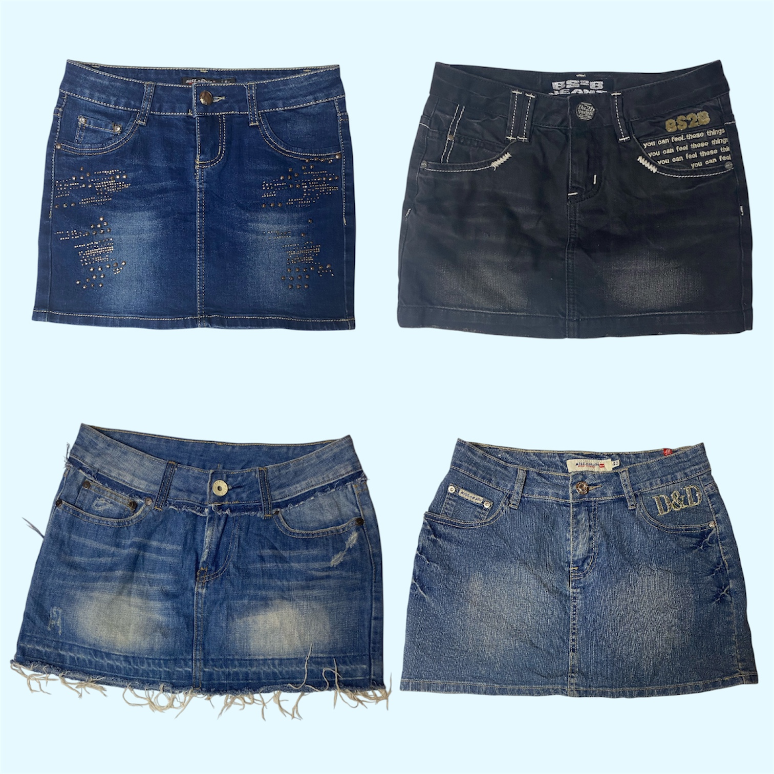 Jupes en jean mini best-seller Y2K (TS-300)