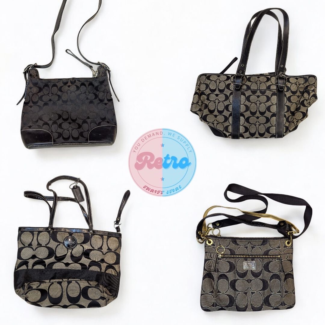 All Black Y2K Coach Bags: 10 Pcs