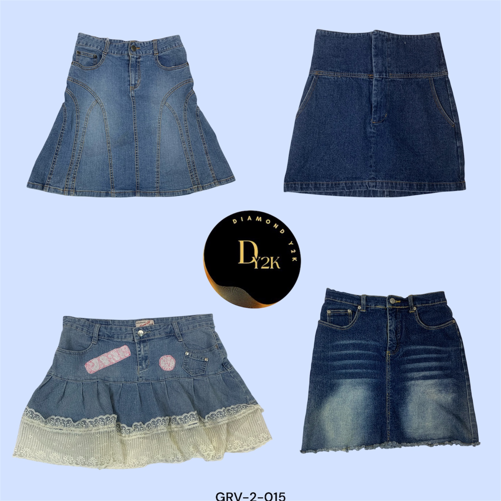 Classic Denim Midi Skirt - The Ultimate Everyday Piece (GRV-2-015)