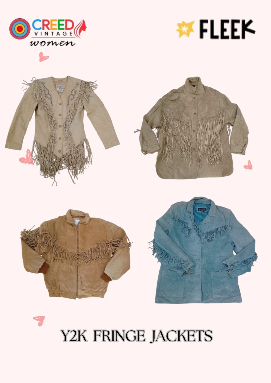 CR3595 Y2K Fringe Jackets - 10 Pcs