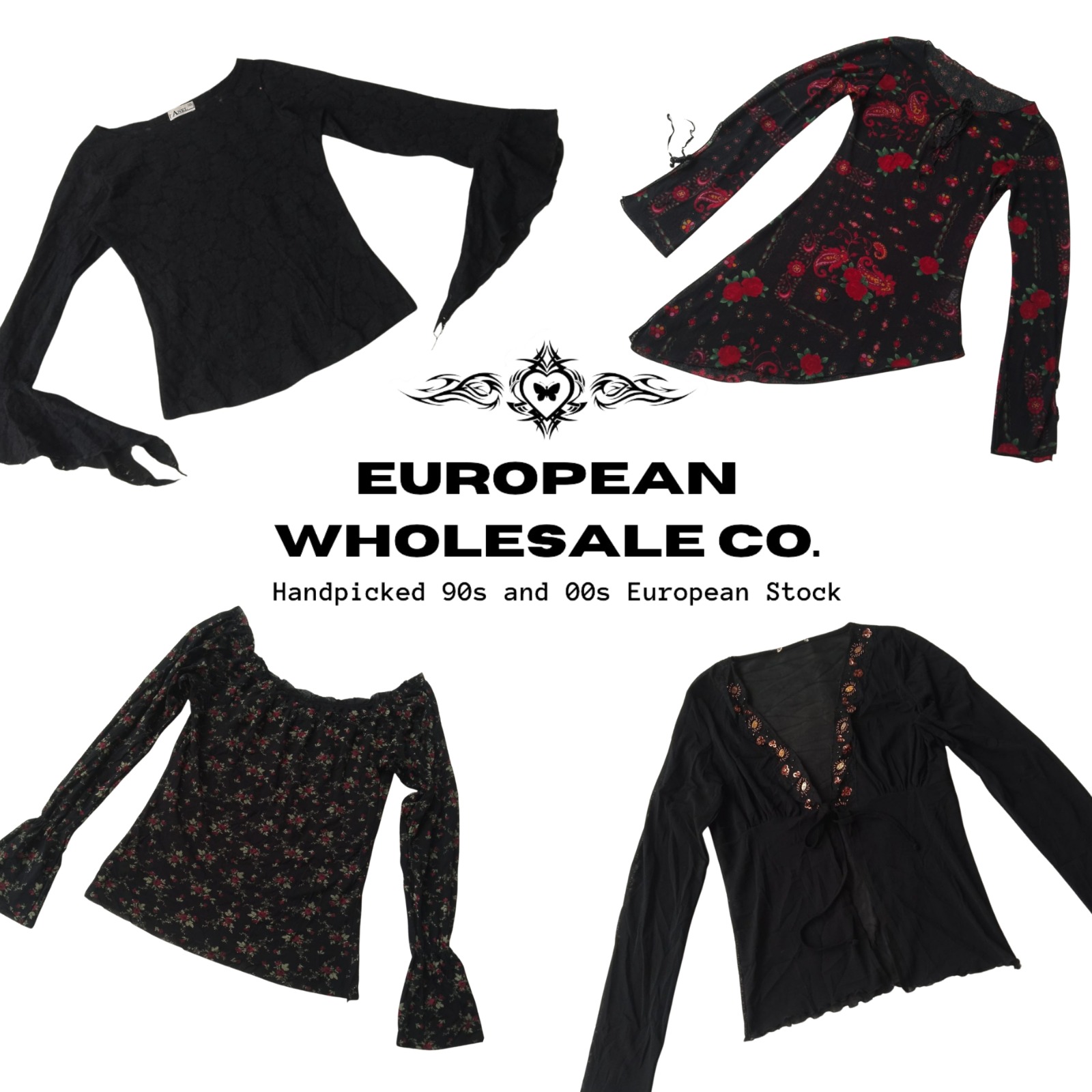 Y2K Romantic Milan Nights European Mesh Tops Mix Ft. Custo Barcelona
