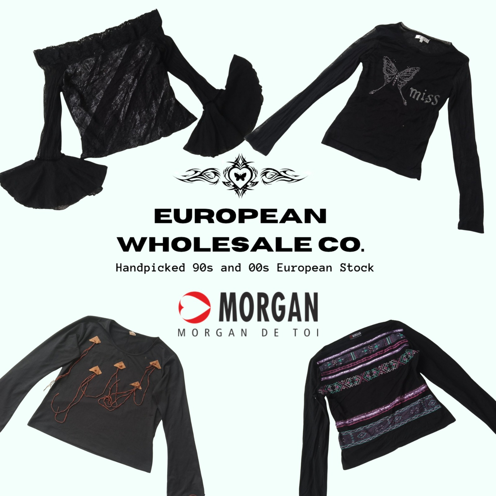 Y2K European Perfect Mesh Long Sleeve Tops Mix Ft. Morgan De Toi (EWC038)