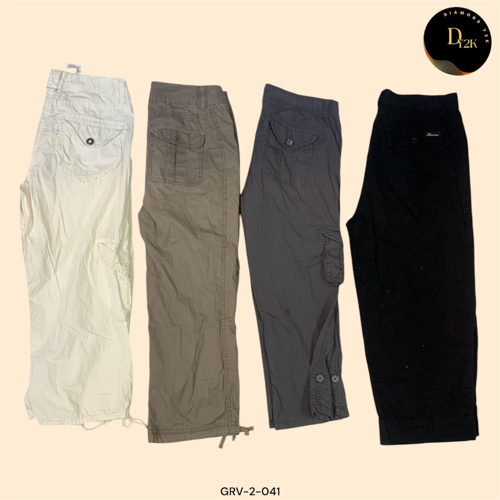 Y2K Cargo Capri Pants for Effortless Style (GRV-2-041)